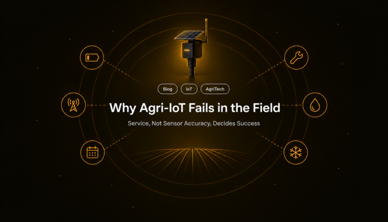 In Agri-IoT, the Number One Failure Is Not Sensor Accuracy: It’s service (batteries, replacements, connectivity, seasonality, mud/water/frost)