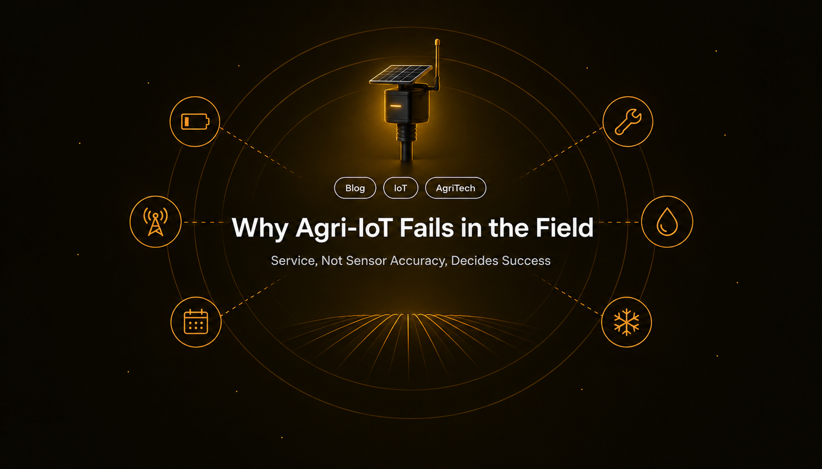 In Agri-IoT, the Number One Failure Is Not Sensor Accuracy: It’s service (batteries, replacements, connectivity, seasonality, mud/water/frost)